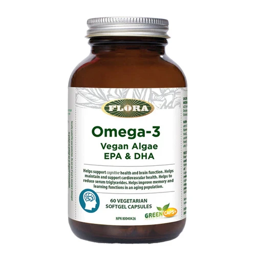 Flora Omega-3 Vegan Algae EPA And DHA. 1 Flora Omega-3 Vegan Algae EPA And DHA.